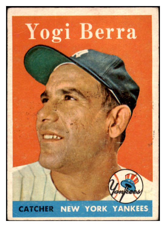 1958 Topps Baseball #370 Yogi Berra Yankees VG-EX 529043