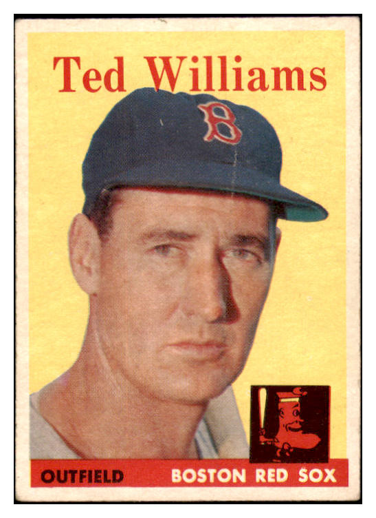 1958 Topps Baseball #001 Ted Williams Red Sox VG-EX 529044
