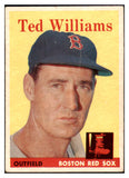 1958 Topps Baseball #001 Ted Williams Red Sox VG-EX 529044