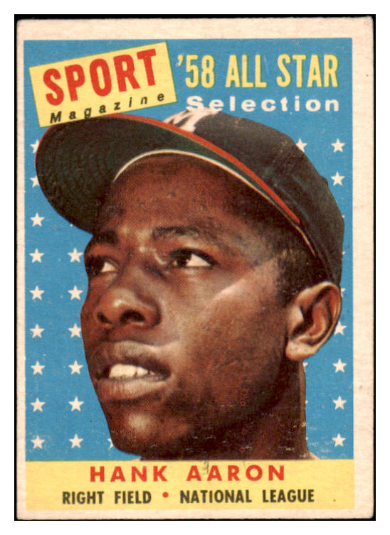 1958 Topps Baseball #488 Hank Aaron A.S. Braves VG-EX 529046