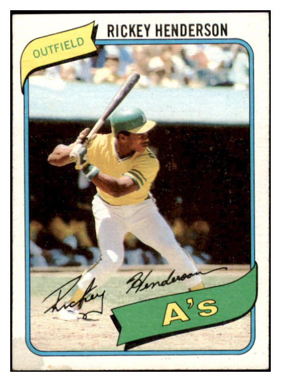 1980 Topps Baseball #482 Rickey Henderson A's EX-MT 529050
