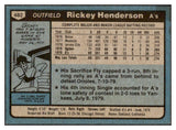 1980 Topps Baseball #482 Rickey Henderson A's EX-MT 529050