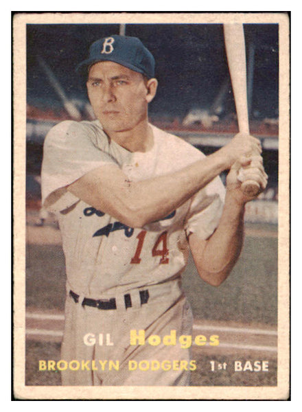 1957 Topps Baseball #080 Gil Hodges Dodgers VG 529067