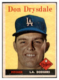 1958 Topps Baseball #025 Don Drysdale Dodgers VG-EX 529072