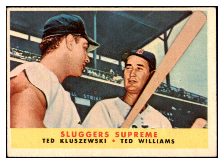 1958 Topps Baseball #321 Ted Williams Ted Kluszewski EX-MT 529076