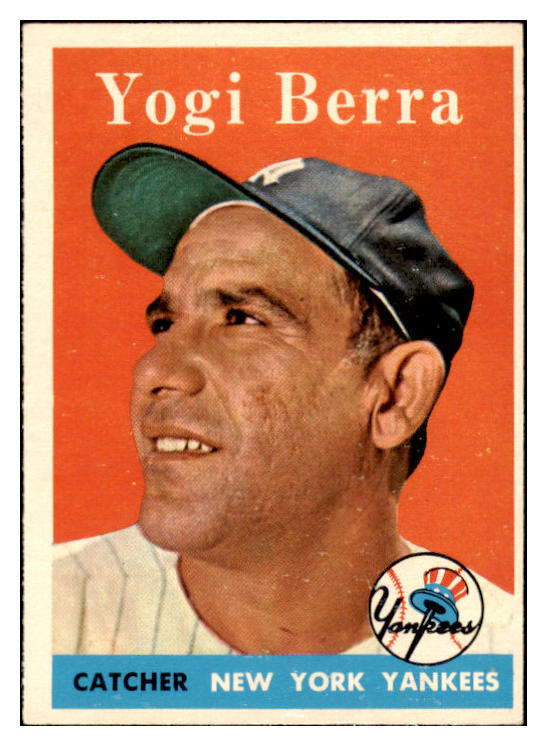 1958 Topps Baseball #370 Yogi Berra Yankees EX-MT 529079