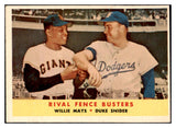 1958 Topps Baseball #436 Willie Mays Duke Snider EX-MT 529081