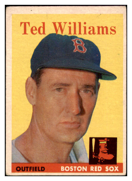 1958 Topps Baseball #001 Ted Williams Red Sox VG 529089