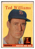 1958 Topps Baseball #001 Ted Williams Red Sox VG 529089