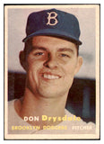1957 Topps Baseball #018 Don Drysdale Dodgers VG-EX 529091
