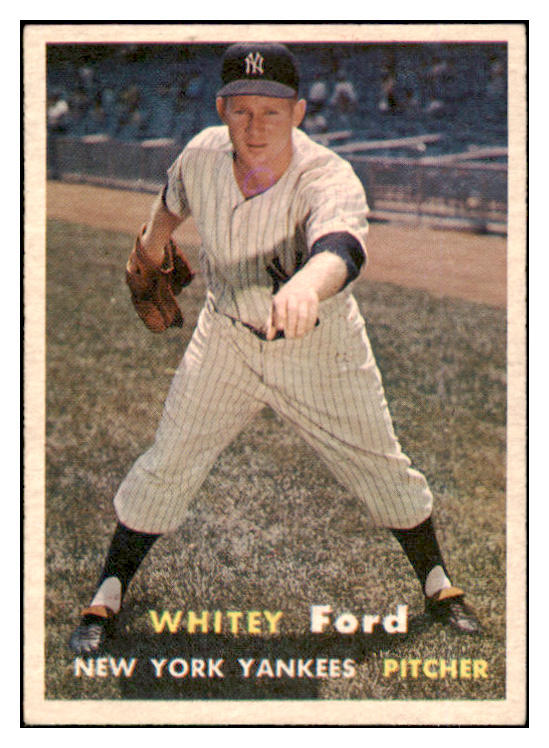 1957 Topps Baseball #025 Whitey Ford Yankees EX-MT 529092