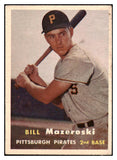 1957 Topps Baseball #024 Bill Mazeroski Pirates VG-EX 529094