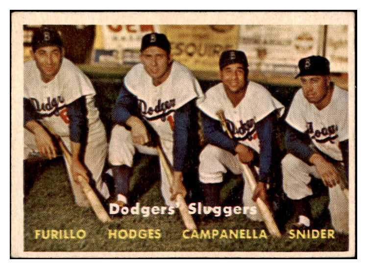 1957 Topps Baseball #400 Roy Campanella Duke Snider Gil Hodges EX-MT 529095
