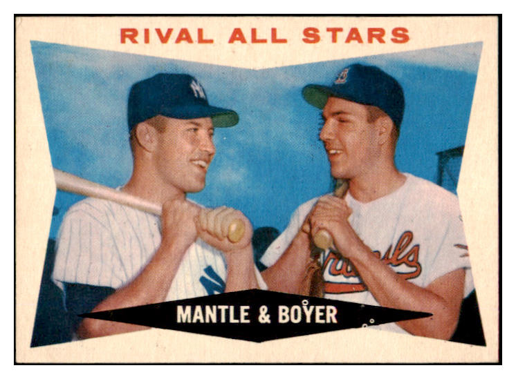 1960 Topps Baseball #160 Mickey Mantle Ken Boyer EX-MT 529097