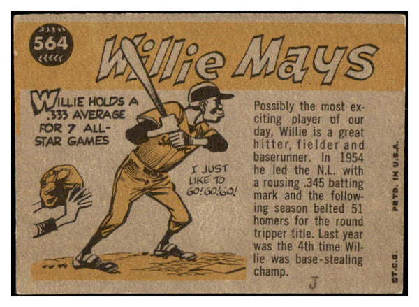 1960 Topps Baseball #564 Willie Mays A.S. Braves VG-EX 529101