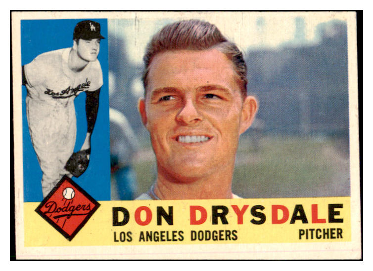 1960 Topps Baseball #475 Don Drysdale Dodgers EX-MT 529111