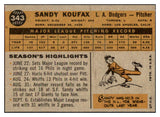 1960 Topps Baseball #343 Sandy Koufax Dodgers EX-MT 529113