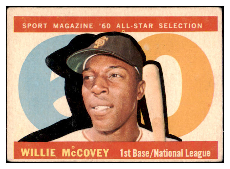 1960 Topps Baseball #554 Willie McCovey A.S. Giants VG 529115