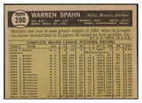 1961 Topps Baseball #200 Warren Spahn Braves EX-MT 529139
