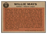 1962 Topps Baseball #395 Willie Mays A.S. Giants EX-MT 529152