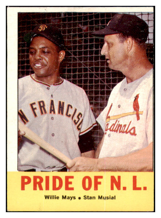 1963 Topps Baseball #138 Willie Mays Stan Musial VG 529171