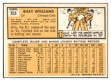1963 Topps Baseball #353 Billy Williams Cubs EX-MT 529178