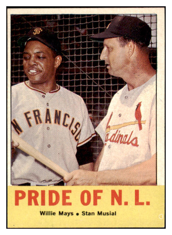 1963 Topps Baseball #138 Willie Mays Stan Musial EX-MT 529180