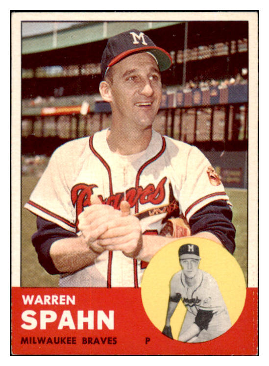 1963 Topps Baseball #320 Warren Spahn Braves EX-MT 529189