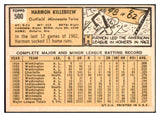 1963 Topps Baseball #500 Harmon Killebrew Twins VG-EX 529197