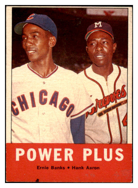 1963 Topps Baseball #242 Hank Aaron Ernie Banks VG-EX 529198