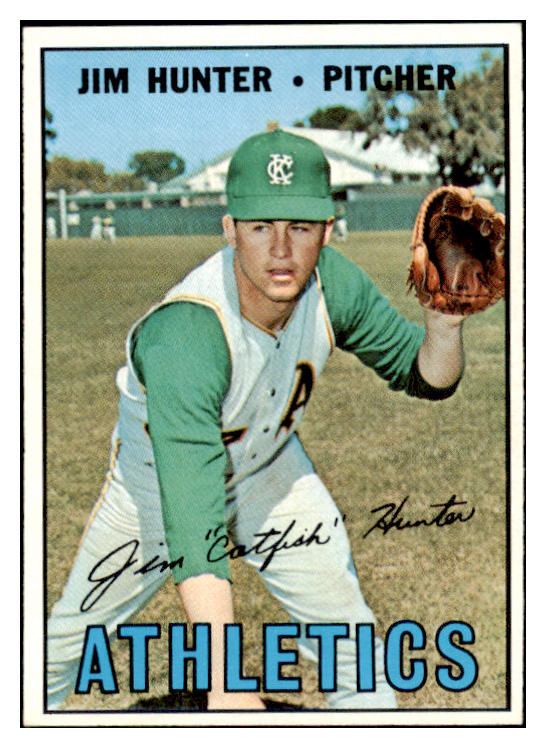 1967 Topps Baseball #369 Catfish Hunter A's EX-MT 529215