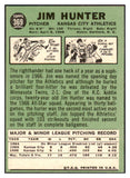 1967 Topps Baseball #369 Catfish Hunter A's EX-MT 529215