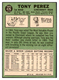 1967 Topps Baseball #476 Tony Perez Reds EX-MT 529222
