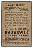 1952 Bowman Baseball #106 Randy Gumpert Red Sox VG-EX 529259
