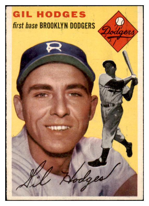 1954 Topps Baseball #102 Gil Hodges Dodgers EX-MT 529265