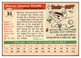1955 Topps Baseball #031 Warren Spahn Braves GD-VG 529267
