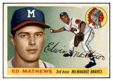 1955 Topps Baseball #155 Eddie Mathews Braves EX+/EX-MT 529268