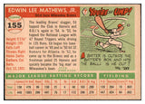 1955 Topps Baseball #155 Eddie Mathews Braves EX+/EX-MT 529268