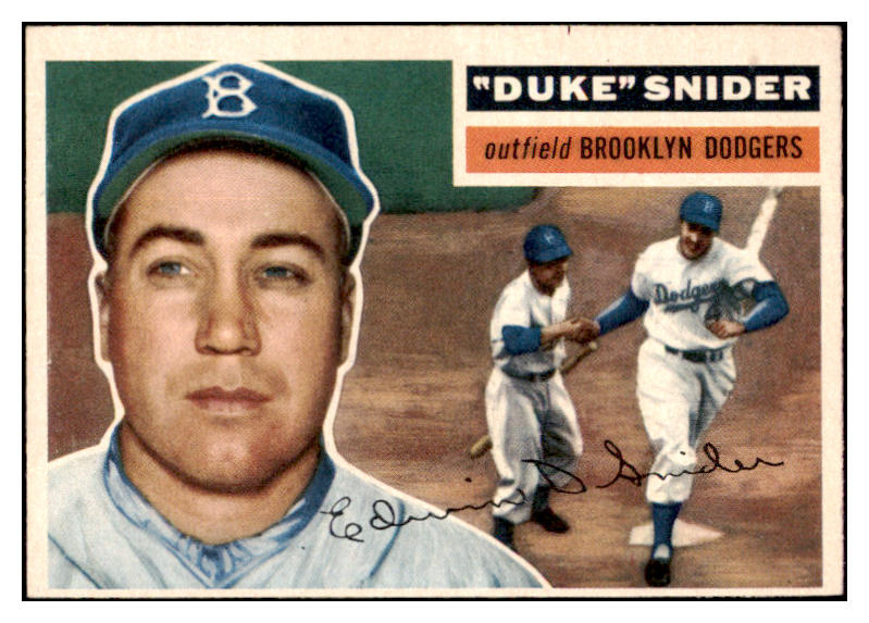 1956 Topps Baseball #150 Duke Snider Dodgers EX-MT Gray 529298