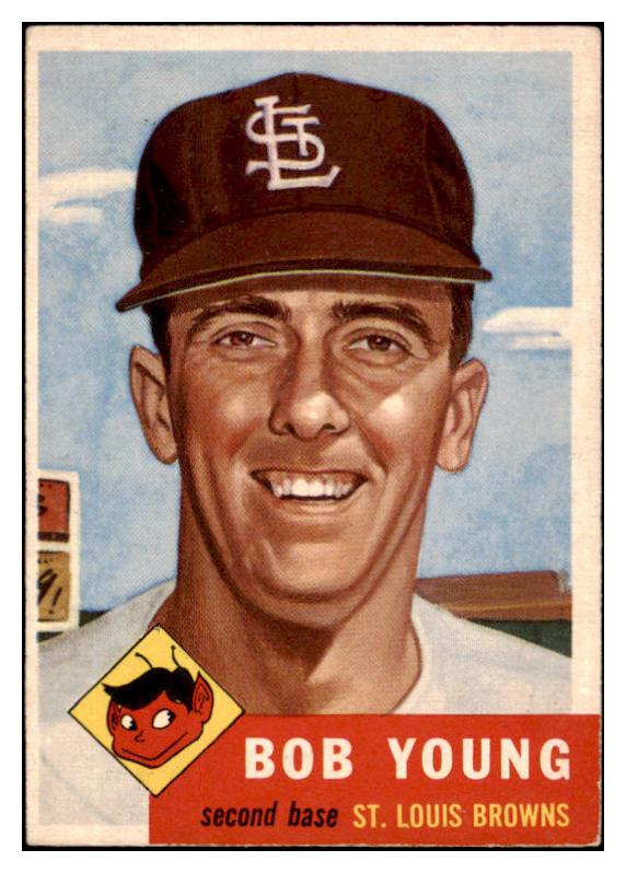 1953 Topps Baseball #160 Bob Young Browns EX-MT 529301