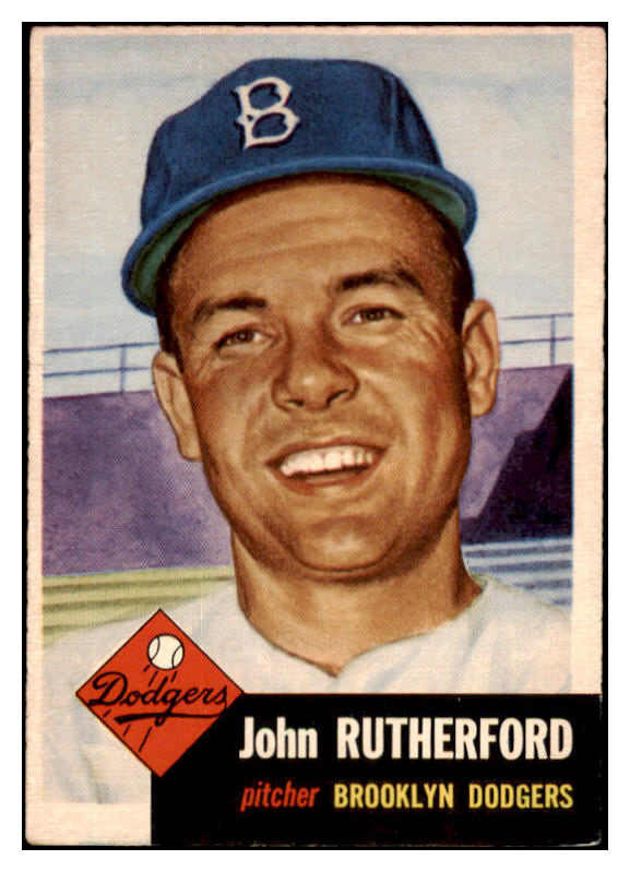 1953 Topps Baseball #137 John Rutherford Dodgers EX-MT 529302