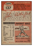 1953 Topps Baseball #137 John Rutherford Dodgers EX-MT 529302