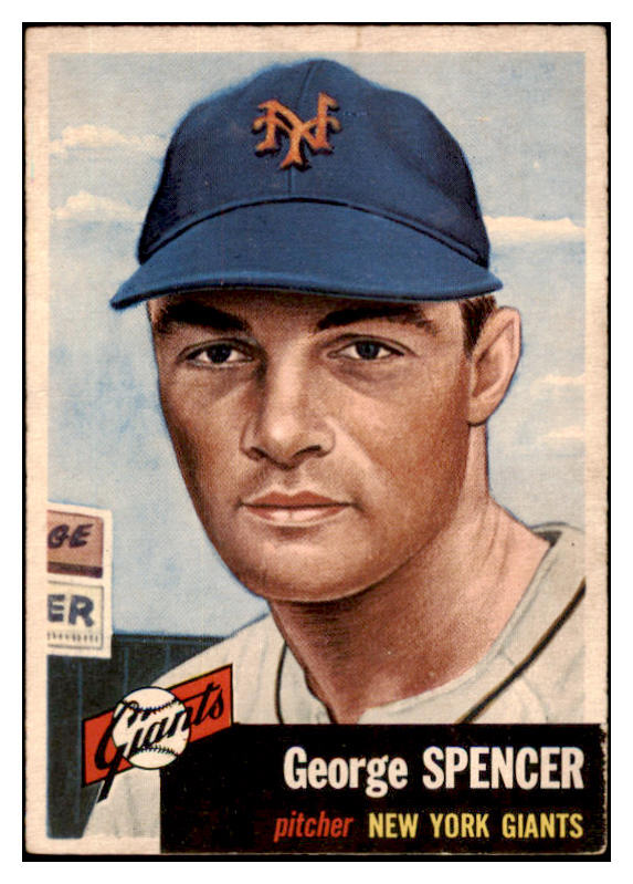 1953 Topps Baseball #115 George Spencer Giants EX-MT 529303