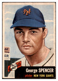 1953 Topps Baseball #115 George Spencer Giants EX-MT 529303