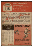 1953 Topps Baseball #115 George Spencer Giants EX-MT 529303