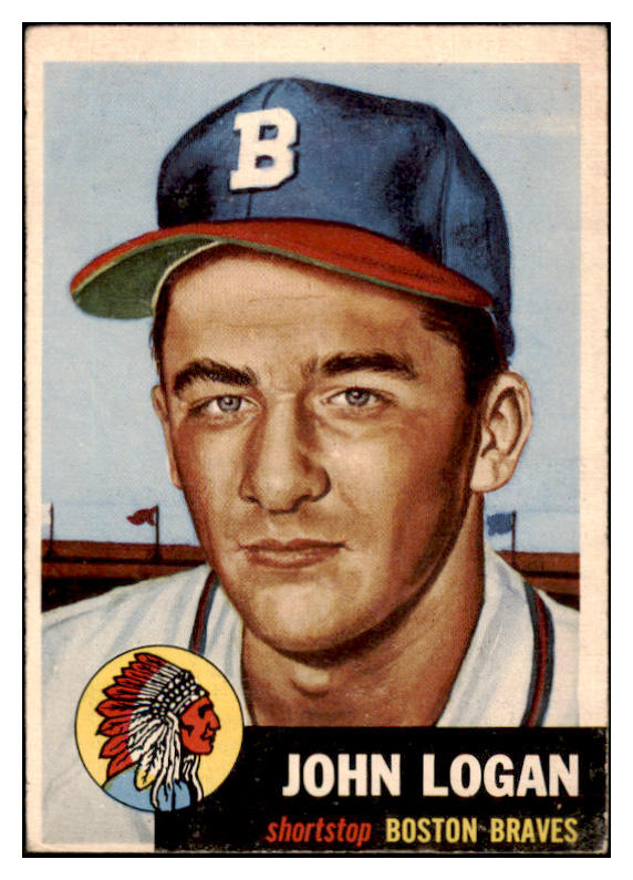 1953 Topps Baseball #158 John Logan Braves VG-EX 529309