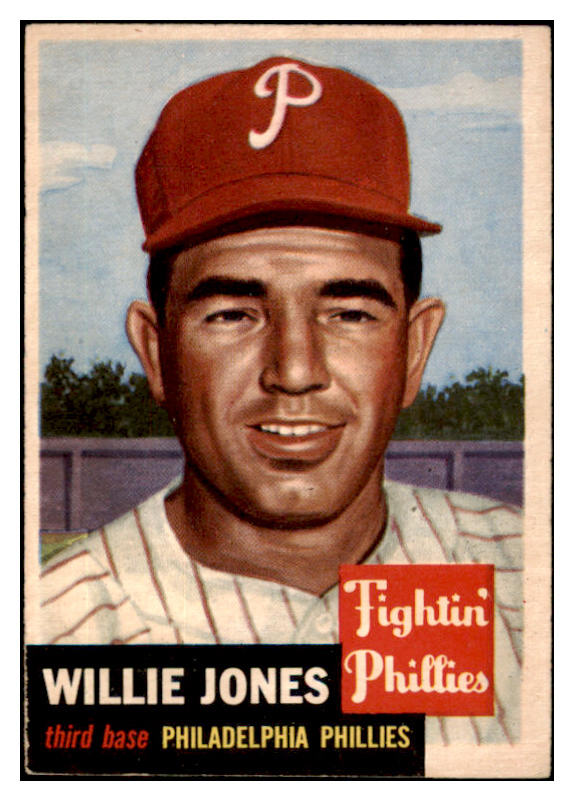 1953 Topps Baseball #088 Willie Jones Phillies EX 529322
