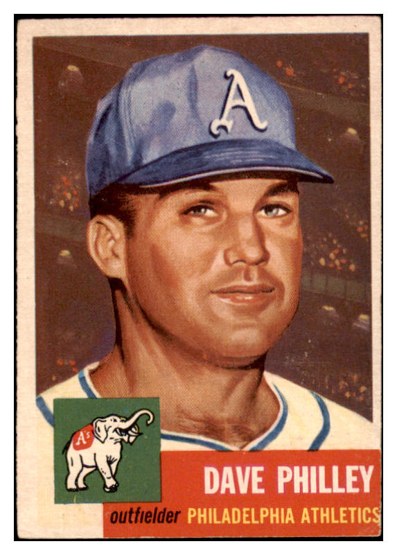 1953 Topps Baseball #064 Dave Philley A's EX 529323