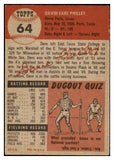 1953 Topps Baseball #064 Dave Philley A's EX 529323