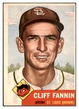 1953 Topps Baseball #203 Cliff Fannin Browns EX+/EX-MT 529326